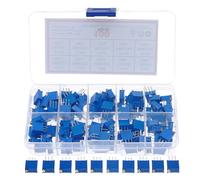 100Pcs/Box 3296W Multiturn Trimmer Potentiometer Kit High Precision Variable Resistor With Box Kit Capacitance Meters
