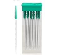 100Pcs/Box Interdental Silicone Brushes Dental Toothpicks Brush Between Teeth with Thread Oral Cleaning Tools for Cleaning Gaps Between Teeth