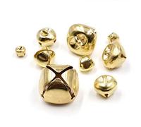 100Pcs Brass Bells of Many Colors DIY Unfinished Copper-Made Bells Handmade Round Necklace for Making Jewelry Bracelet Crafts Decorations