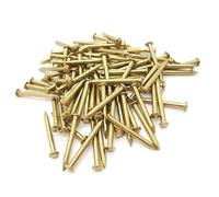 100Pcs Brass Nails and Pins Assortment, 8mm-20mm Length Wall Pins Tacks for Woodworking, Furniture Making, Hanging Pictures, Mirrors, Frames and Carpentry Projects