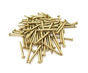 100Pcs Brass Nails and Pins Assortment, 8mm-20mm Length Wall Pins Tacks for Woodworking, Furniture Making, Hanging Pictures, Mirrors, Frames and Carpentry Projects