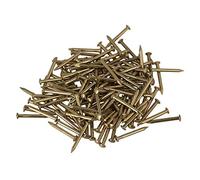 100pcs Brass Round Head Copper Clout Nails Rivets Small Wall Pins for Furniture Hinge Hardware Accessories (3mm x 15mm)