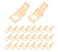 100pcs Brass to Spade Connector for Quick Wiring Changes | Non Insulated Tight Contacts, Stable Signal Transfer, for Car Audio Installers, Rv Trailer Harness and Marine Use