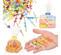 100pcs Bread Bag Sealing Bow Polyester Packaging Bowknot