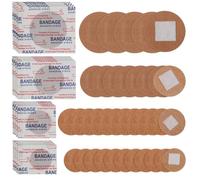 100Pcs Breathable Round Bandages Comfortable Fabric Spot Patches for Joint Fingertip Sensor Protection Various Sizes