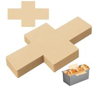 100Pcs Brown Baking Paper, Mini Bread Loaf Pan Liners Loaf Pan Parchment Liners Bread Pan Parchment Supplies, Non-Stick Disposable Greaseproof Baking Paper for Use in The Kitchen