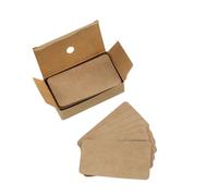 100Pcs Brown Blank Cards Blank Business Message Cards for Learning, DIY Craft Words, Memory Note, 49x88mm