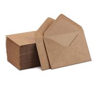 100pcs Brown Envelopes, 135x185mm Envelope Thanksgiving Coin Money Envelopes for Gift Cards, Tags, Birthday Wishes, Wedding, Kraft Paper