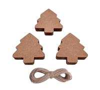 100pcs Brown Kraft Paper Christmas Tree Gift Tags with String
