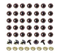 100PCS Brown Plastic Safety Eyes DIY Sewing Crafting Accessories for Bear Stuffed Animals Puppet Making 10mm/0.39inch
