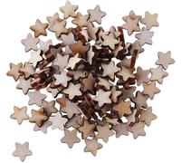 100Pcs Brown Wooden Star Shape Decorations Wooden Wedding Table Decorations Home Decor Practical and Practical, Embellishments, Scrapbooking