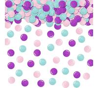 100pcs Bubbles Confetti, Pink Glitter Bubble Birthday Table Confetti, Bubbles Paper Cut Outs for Baby Shower/Pool Party Table Decoration