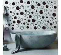 100Pcs Bubbles Wall Decal Vinyl Stickers, Removable Cute Bubble Bathroom Decor Quotes Art DIY Sticker Mural for Bathroom Washroom WC Living Room Toilet Office Home Window Door Decoration