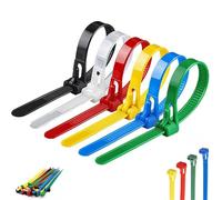 100PCS Buckle Self-Locking Premium Nylon Cable Wire Ties, Adjustable Zip Ties Straps Fastening Loop, Self Locking Nylon Cable Ties, Reusable Plastic Nylon Cable Ties (8x300mm)