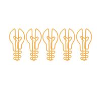 100PCS Bulb Shaped Paper Clips Cute Office Supplies for Document Organization Light Portable with Plastic Box Yellow