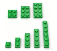 100Pcs Bulk Plates, 8 Size Building Plate with Flat Bottom Pin, Classic Building Plate Assortment Pack, Compatible with Lego Parts and Piece