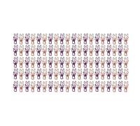 100Pcs Bunny Clips, Cute Hollow Out Metal Paper Clips with Strong Clamping Force, Purple and Rose Gold Wire Clamps for Documents Clothes Notes