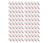 100Pcs Bunny Clips, Small Metal Paper Clips with Cute Hollow Out Design, Strong Clamping Force for Documents Clothes Notes and More (Rose Gold)