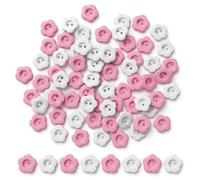 100Pcs Buttons for Baby Cardigans, Resin Pearlescent 2-Hole Flower Baby Buttons, 12 mm Sewing Resin Button for Handmade Sewing, Knitting & Crafting Decor