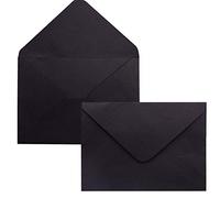 100PCS C6 Black Paper Envelope Triangle Seal Retro Simple Style for Business Wedding Party Holiday