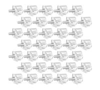 100pcs Cabinet Shelf Pins Iron Plastic Silver | Keeps Boards Level and Stable, Prevents Wobbling, for Shelving and Cupboard Use, Silver Finish