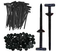 100pcs Cable Tie Buckle, Heavy Duty Zip Ties with Self-Locking Design, Universal Cable Tie Holder for Car Repairs, DIY Projects, Cable Management, Gardening Tool Bundling