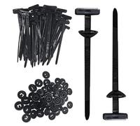 100Pcs Cable Tie Buckle, Nylon Universal Cable Tie Buckle, Heavy Duty Self-Locking Nylon Universal Cable Ties Buckles, Multipurpose Plastic Cable Ties Tool for Car Daily Repair