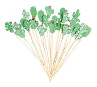 100Pcs Cactus Cocktail Toothpicks, 4.7 Inch Decorative Skewers - Fun Appetizer Sticks for Drinks, Fruit & Party Platters, Perfect for Weddings, Thanksgiving and Holiday Gatherings