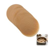 100pcs Cake Tin Liners 8 inch Round Parchment Paper for Baking, Brown