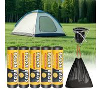 100PCS Camping Toilet Bags with Drawstrings 8 Gallon Emergency Camp Potty Poop Bags, Thickened Compostable Portable Toilet Biodegradable Bin Bags for Bucket Toilet Seat Camping Trash Can