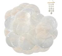 100PCS Capiz Shells, 2 Inch Round Shells with Holes, Polished Natural Capiz Decor, DIY Sea for Crafting, Jewelry Making