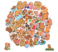 100pcs Capybara Stickers: Cute Animal Pet Stickers, Waterproof Vinyl Decals, Kawaii Party Favors & Gifts for Boy, Girl, Adults - Water Bottle, Laptop, Luggage, Phone, Snowboard, Guitar, Scrapbook