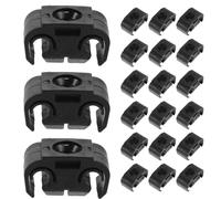 100pcs Car Brake Line Retainer Nylon Double Clip Clamp Black 2.3x1.3x1.2cm | Dual Hole Design for DIY Automotive Repair, Secure Fit, Deformation Resistant, Reduced Friction and Vibration