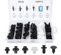 100Pcs Car Fixing Clips, 6 Types Car Plastic Mounting Set, Bumper Mounting Clips Kit, Door Trim Car Body Rivets Mounting Kit, Nylon Bumper Expansion Rivets