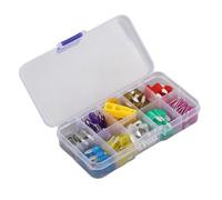 100Pcs Car Standard Blade Fusing, Mini Zinc Alloy Blade Auto Fusing Assortment Standard and Mini Car Fusing for Marine 2A 3A 5A 7.5A 10A 15A 20A 25A 30A 35A