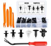 100Pcs Car Trim Clips for Volvo XC-40 XC-60 XC-70 XC-90 ab 2023, Plastic Rivets Bumper Fasteners Door Panel Retainer Clips with Removal Tool Kit Assortment