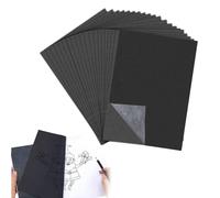 100Pcs Carbon Paper for Tracing, Black A4 Carbon Paper, Copy Paper, Transfer Paper Ultra Thin and Light for Art Craft Projects Paper Wood Glass Metal Ceramic Clay Home or Office Use