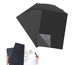 100Pcs Carbon Paper for Tracing, Black A4 Carbon Paper, Copy Paper, Transfer Paper Ultra Thin and Light for Art Craft Projects Paper Wood Glass Metal Ceramic Clay Home or Office Use