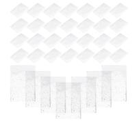 100pcs Card Sleeves with Star Print 3.5x2.4 Inch PP Material | Glossy Glitter Finish, Open-top Edge Design, Resists Tearing, for Sports Card Collectors and Trading Shows