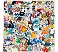 100PCS Cartoon Anime Miyazaki Hayao Stickers for Laptop,Studio Ghibli Anime Vinyl Movie Stickers for Water Bottle, Phone，Hard Hat，Skateboard，Scrapbooking，Gifts for Kids/Adults