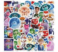 100PCS Cartoon Anime Style Stickers Pack,Vinyl Waterproof Decals, Cute Insiideout Movie Character Decals for Water Bottles, School Rewards, Laptop Skateboard Phone Guitar Case Decor