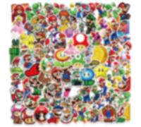 100PCS Cartoon Style Mario Stickers Pack for Kids, Waterproof Vinyl Stickers for Laptop Water Bottle Luggage Snowboard Bicycle Skateboard Decal, Stickers for School Rewards, Party Favors