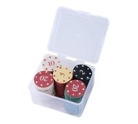 100pcs Casino Chip Roulette Game Bingo Box Counter Roulette Chips for Learning Counters