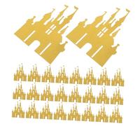 100pcs Castle Cake Topper for Boys Princess Theme Party Decorations Supplies for Showers Birthday Celebrations Easy to Insert Sturdy Craftsmanship Fairy Tale Style