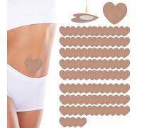 100pcs Castor Oil Pack Wrap for Belly Button, Self-Adhesive Belly Button Patches Pads Highly Absorbent Organic Spunlace Cloth Cover (Oil Not Included)