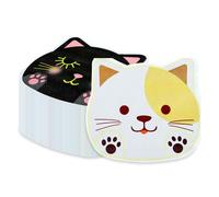 100Pcs Cat Napkins, 11 x 12.2 Inches Cartoon Cat Kitty Party Napkins, Black White Paw Print Paper Napkins, Cat Birthday Decorations Kitten Napkins for Kids Pet Cat Birthday Party Supplies