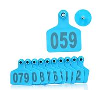 100PCS Cattle Ear Tags, Livestock Ear Tags Numbered 001 to 100 Animal Farm Accessories for Marking Cows Goats Sheep Pigs