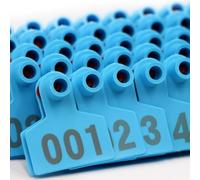 100Pcs Cattle Ear Tags Numbered,for Sheep Cows Goats Pigs Animal Calf Management 101-200/201-300(Navy,201 300)
