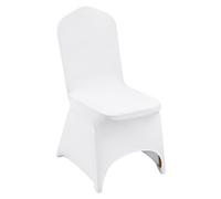 100pcs Chair Covers White Arched Front Spandex Lycra Wedding Party For