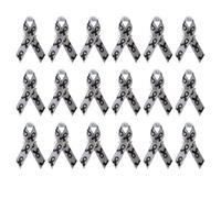 100pcs Charity Heart and Peace Emblems Pins for Awareness, F